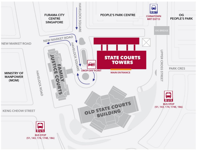 Location Map – Drop-off Point and Pedestrian Access