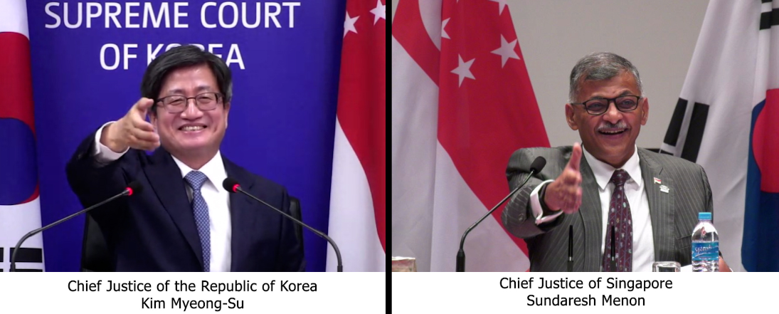 Virtual handshake between both Chief Justice