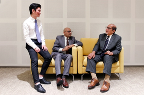 Mr Jordan Lim, Mr Indu Kumar and Mr Rengarajoo (left to right)